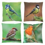 Outdoor Cushion Bird, 4 Asst. Styles - Small