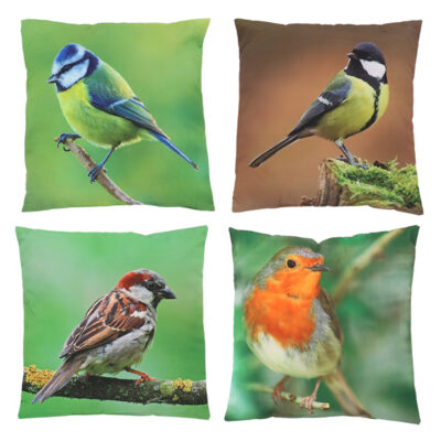 Outdoor Cushion Bird, 4 Asst. Styles - Small