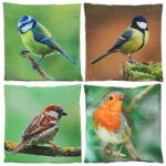 Outdoor Cushion Bird, 4 Asst. Styles - Large