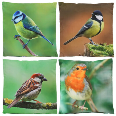 Outdoor Cushion Bird, 4 Asst. Styles - Large