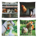 Outdoor Cushion Farm Animals, 4 Asst. Styles - Small