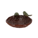 Birds on Nest Bird Bath, Ceramic