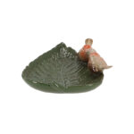Birds on Leaf Bird Bath, Ceramic