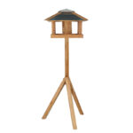 Square Bird Table w/Zinc Roof & Silo