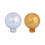 Distressed Gazing Globe, Glass, 2 Asst. Colors - Small