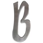 Address Letter B, Stainless Steel