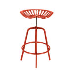Industrial Heritage Tractor Chair, Cast Iron/Steel, Red - Knockdown Version