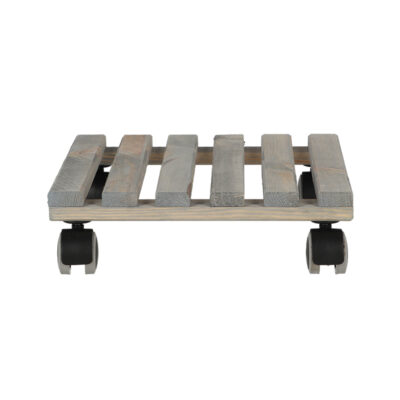 Square Indoor Plant Trolley, Gray - Large