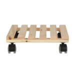 Square Indoor Plant Trolley, Natural - Large