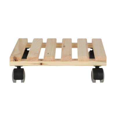 Square Indoor Plant Trolley, Natural - Large