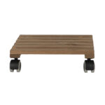 Square Indoor Plant Trolley, Brown - Large