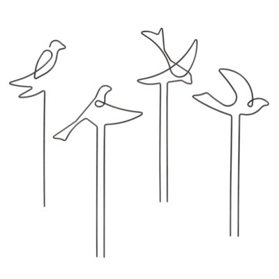 Bird Indoor Indoor Plant Support, 4 Asst. Styles