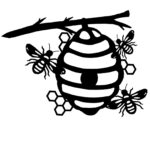 Beehive Tree Pinch, Metal, Black