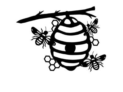 Beehive Tree Pinch, Metal, Black