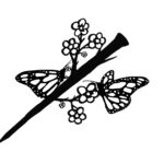 Butterfly Tree Pinch, Metal, Black