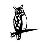 Owl Tree Pinch, Metal, Black
