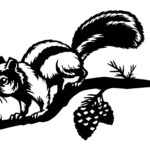 Squirrel Tree Pinch, Metal, Black