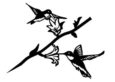 Hummingbird Tree Pinch, Metal, Black