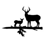 Deer Tree Pinch, Metal, Black