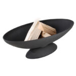 Oval Fire Bowl, Cast Iron, Black