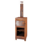 Terrace Heater w/Pizza Oven, Steel, Rust - Medium