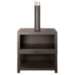 Terrace Heater w/Wood Storage, Steel, Black - Large