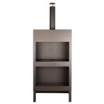 Terrace Heater w/Wood Storage, Steel, Black - X Large