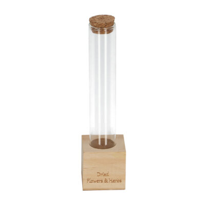 Flower & Herb Test Tube, Wood/Glass