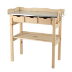 Potting Table, Wood/Zinc, Natural
