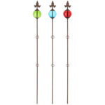Fleur-De-Lis Garden Stake, 3 Asst. Styles