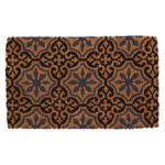 Rosette Tile Coir Doormat - Large