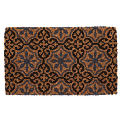 Rosette Tile Coir Doormat - Large