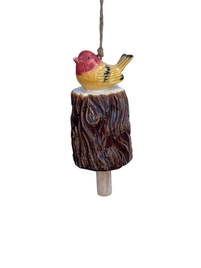 Bird on Tree Stump Wind Chime, 3 Asst. Styles