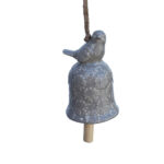 Bird on Bell Wind Chime, 3 Asst. Colors