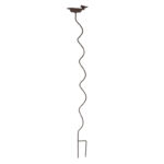 Bird Bath on Spiral Plant Support, Cast Iron