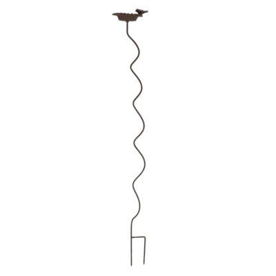 Bird Bath on Spiral Plant Support, Cast Iron