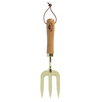 Gold-Plated Rake, Beech Wood/Stainless Steel