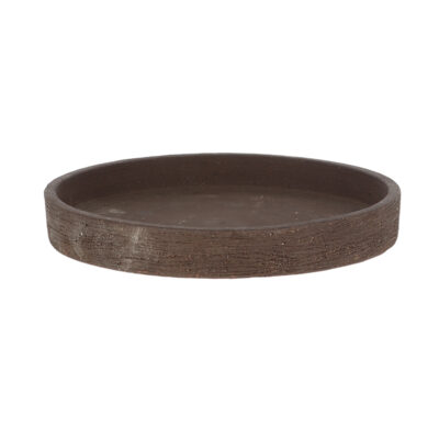 Unglazed Saucer for PP014, Brown - XLarge