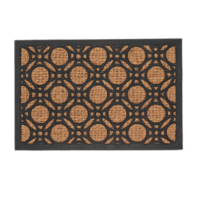 Circle Pattern Doormat, Rubber/Coir - Small