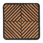 Abstract Pattern Square Doormat, Coir