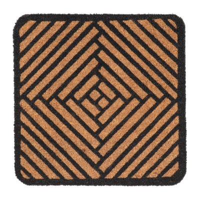 Abstract Pattern Square Doormat, Coir