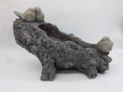 Faus Wood Bird Log Planter