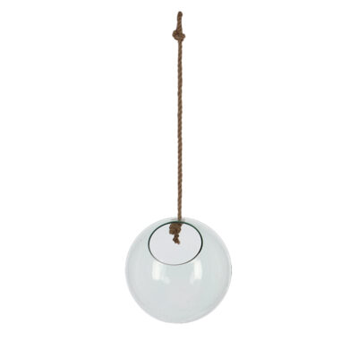 Round Hanging Terrarium, Glass - Medium
