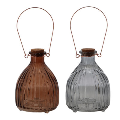 Ribbed Glass Wasp Trap, 2 Asst. Colors