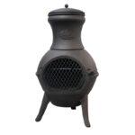 Terrace Heater w/Mesh Door, Cast Iron, Black - Small