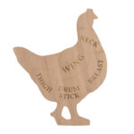 Chicken Cutting Board, Bamboo - Large