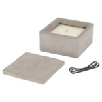 Square Outdoor Candle w/Cover - Small