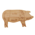 Pig Cutting Board, Bamboo - Small