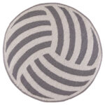 Round Knot Garden Carpet, Reversible