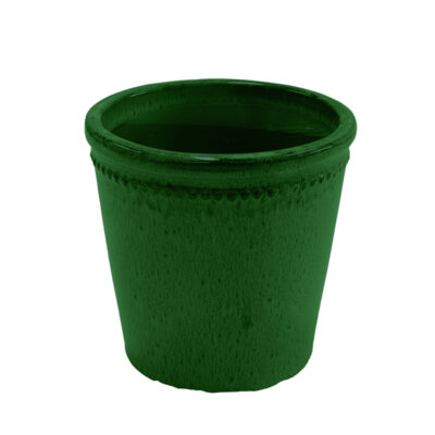 Glazed Flower Pot, Green - Large